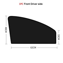 해외 1Pcs Universal Car Magnetic Sunshade Curtains Windshield Sun Shield Cover Double Sides Window P, 01 Driver
