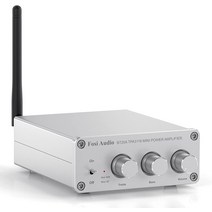 Fosi Audio BT20A-S Bluetooth 증폭기 가정용 오디오 패시브 스피커용 미니 Hi-Fi 스테레오 증폭기 통합 수신기 BT 5.0 클래스 D 2.0 채널 100W x 2 TPA3116 칩 고음 및 저음 컨트롤-33531, 검은색