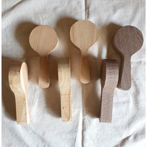 물방울 우동 라면 스푼 나무 스푼 숟가락 만들기, 월넛