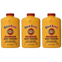 Gold Bond Medicated Original Strength Body Powder 골드본드 오리지널 스트렝스 바디 파우더 10oz(283g) 3팩, 1개, 283g