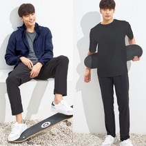WOW374 SHOP 남성 여성 봄 여름 캐주얼 운동복 트레이닝복 상하의 세트