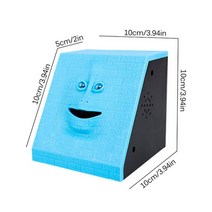 저금통 얼굴 돈 냄비 돈 먹는 동전 은행 원숭이 저축 상자 자동 동전 먹는 저축 facebank piggy bank novelty gift for kids, 협력사, 벽돌색 음악