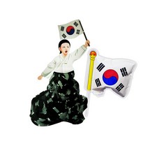 컬러룬 그리기 풍선 유관순과 태극기, 3개