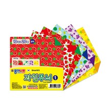 종이나라 과일무늬색종이 20매 패턴색종이 종이접기