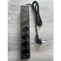 스위치 컴포트 브레넨스툴 멀티탭 4구, 블랙