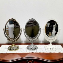 탁상 호텔소품 거울 화장대 GW06495A 큐빅스탠드3종소 미니 21 모텔 화이트/주석/신주, 신주