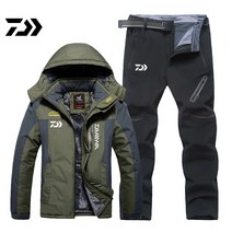 Daiwa낚시복 방수 플러스 벨벳 보온 슈트 야외 등산 낚시 자켓겨울(한치수~두치수크게주문하세요), 08 7XL, 03 Picture color 3