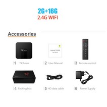 TX3 미니 스마트 TV 박스 안드로이드 8.1 1G 8G Amlogic S905W 지원 2.4G 및 5G 듀얼 와이파이 4K 미디어 플레이어 셋톱 2G 16G, CN, EU 플러그