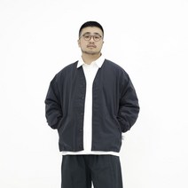 남자상체비만코디 노카라 브이넥 셔츠형 자켓 뚱남코디 살찐 빅사이즈 2XL 어깨넓은