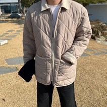 투포켓 골덴 퀄팅 카라 자켓