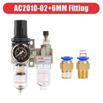 공기 필터 압력 조절기 트랩 공압 오일 물 분리기 펌프 수동 배수 공급 AC2010-02 SMC, [05] AC2010-02 w PC6mm