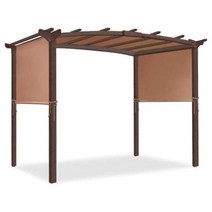 그늘막 17x65 Ft 캐노피 커버 내구성 야외 정원 교체 천막 차양 범용 발코니 Pergola 구조, 3-Only Canopy Cover