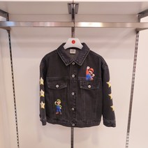 래핑차일드 부평점 슈퍼마리오 브로스의 그래픽 데님 자켓 B3A49-II2-5O LHC