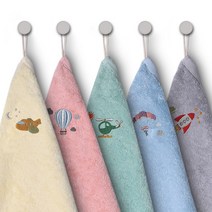 라임데일리 항균 어린이집 고리수건 5P, 항공기, 5개