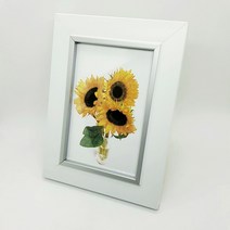 다팜코리아 재물운 해바라기 탁상액자 소품 인테리어꾸미기, 03화이트