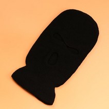 발라클라바 마스크 3 홀 겨울 따뜻한 풀 페이스 커버 오토바이 스키 모자 육군 전술 CS 방풍 니트 비니 스, 02 Black