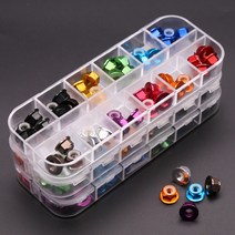 너트 나일론 인서트 플랜지 잠금 장치 알루미늄 합금 11 색 박스 세트 M2 M3 M4 M5 M6, M2 BOX (110pcs)