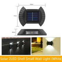 스마트 솔 라 LED 야외 조명 방수 정원 장식 램프 발코니 마당 거리 벽 빛 태양 2/6/8/10, 08 2LED White-Shell_01 1PCS