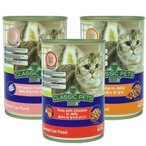 컴페니언 CP 클래식 캣 캔 400g 고양이캔 고양이간식, 12개, 혼합3종 400g