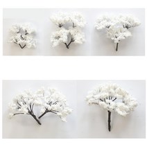 겨울 백색 나무모형 5종/건축모형 디오라마 조경재료, 1.겨울백색나무모형 4cm 4개입/T-13