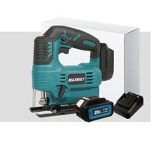 직소기 조정 목공 LED 무선 전기 곡선 톱 전동 브러쉬리스 직소 마끼다 18V 2900RPM-24, 2.with1 battery