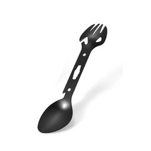 캠핑 용품 조리기구 스푼 포크 식기 병따개 렌치 톱니 블레이드 야외 스테인레스 스틸, 다기능