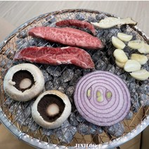 캠핑 장작 화로 삼겹살 소고기 조개 오징어 새우 숯불 구이 참숯 맥반석 돌 구이판 그릴 고기 불판 석쇠, 맥반석 돌 구이 석쇠 30cm 1개