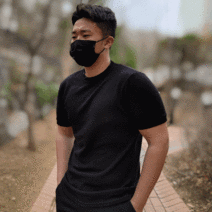 디센도 남자 머슬핏 반팔 티셔츠 무지 남성