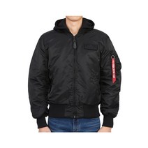 알파인더스트리 알파인더스트리 MA-1 ZH 128113 285 BLACK REFLECTIVE 남자 후드 패딩 봄버 자켓레귤러핏