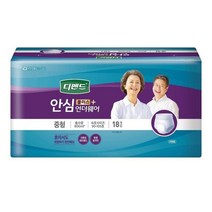 디펜드 남녀공용 안심플러스 언더웨어 성인기저귀 중형, 18매입, 5개