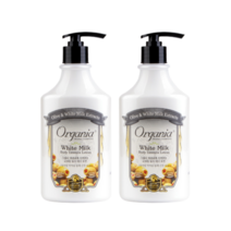 오가니아 화이트 밀크 바디 에센스 로션 400ml 바디로션, 2개, 400g