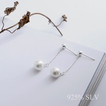 실버925 여자 진주 태슬 귀걸이