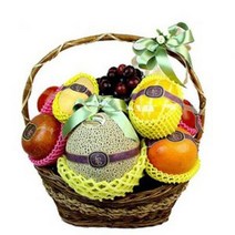 과일바구니중급형 과일바구니 출산 병문안 선물용 전국과일배송, 케이크(소)