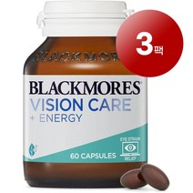 Blackmores 와와마켓 호주산 직송 Blackmores 블랙모어스 비전 케어 에너지 60정 눈 시력 건강 관리 1팩, 3팩
