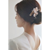 유화 한복 혼주 뒤꽂이 옆꽂이 올림머리장식 로우번 셀프웨딩 헤어핀 진주 귀걸이 증정
