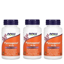 나우푸드 피크노제놀 30mg 60정 3통 프랑스해안송껍질추출물