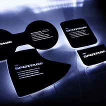 뉴스포티지R LED컵홀더도어캐치 시즌1, LED컵홀더 USB(유)블루