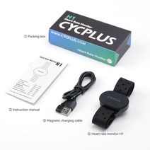 폴라 심박 모니터 스포츠 CYCPLUS H1 심박수 블루투스 ANT 무선 센서 암밴드 핸드 Wahoo Zwift 사이클링용 IPX6 벨트, 1.Black, 2.H1