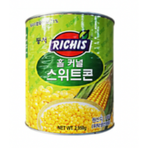 동서 리치스 홀 커넬 스위트 콘 통조림, 2.95kg, 4개