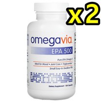 오메가비아 EPA 500 퓨어 오메가3 120캡슐 2개