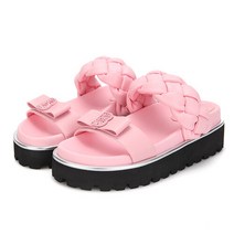 바바라(슈즈) 바바라 양가죽 B로고 리본 슬리퍼 뮬 BBG340PK