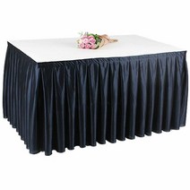 잔치 테이블네이비스커트 린넨 연회장 단체 전시용 행사회, 단품, 1개