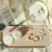 트레이 팔각 트레이) (옥타곤 인테리어 트레이 방꾸미기 홈데코 집꾸미기, 그레이