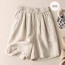 쿨 밴딩 반지 썸머반바지 캐주얼룩 통기성 날씬한 1+1, 아이보리+블랙 M