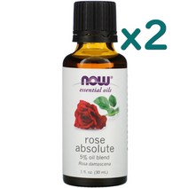 NOW Foods 장미 Rose Absolute 에센셜 오일 30ml x2개
