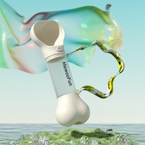 Mewoofun 펫도그 물병 피더볼 2 in 1 누수방지 휴대용 사료병 반려동물 야외여행 음료수 똥봉투 포함, 백색의