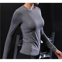 여성 헬스장 조깅 운동복 긴팔 상의 크로스핏 살사 트래이닝 단체복 심플 스포츠의류