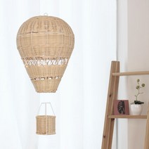 감성 라탄 열기구 모빌 + 앵두전구 인테리어 소품, 단품