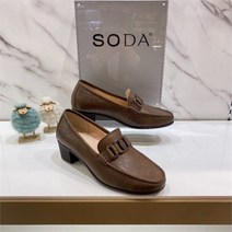 슈스토리 소다 NC12 발이 편한 여성 단화 (4cm) FF013 (브라운) (6492475)
