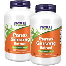 나우푸드 파낙스 진생 500mg 캡슐, 250개입, 2개